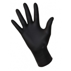 Rękawice nitrylowe bezpudrowe czarne 100 szt.