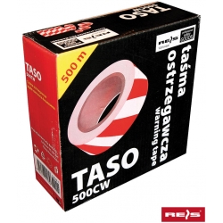 Taśma ostrzegawcza biało-czerwona dwustronna TASO500 500m